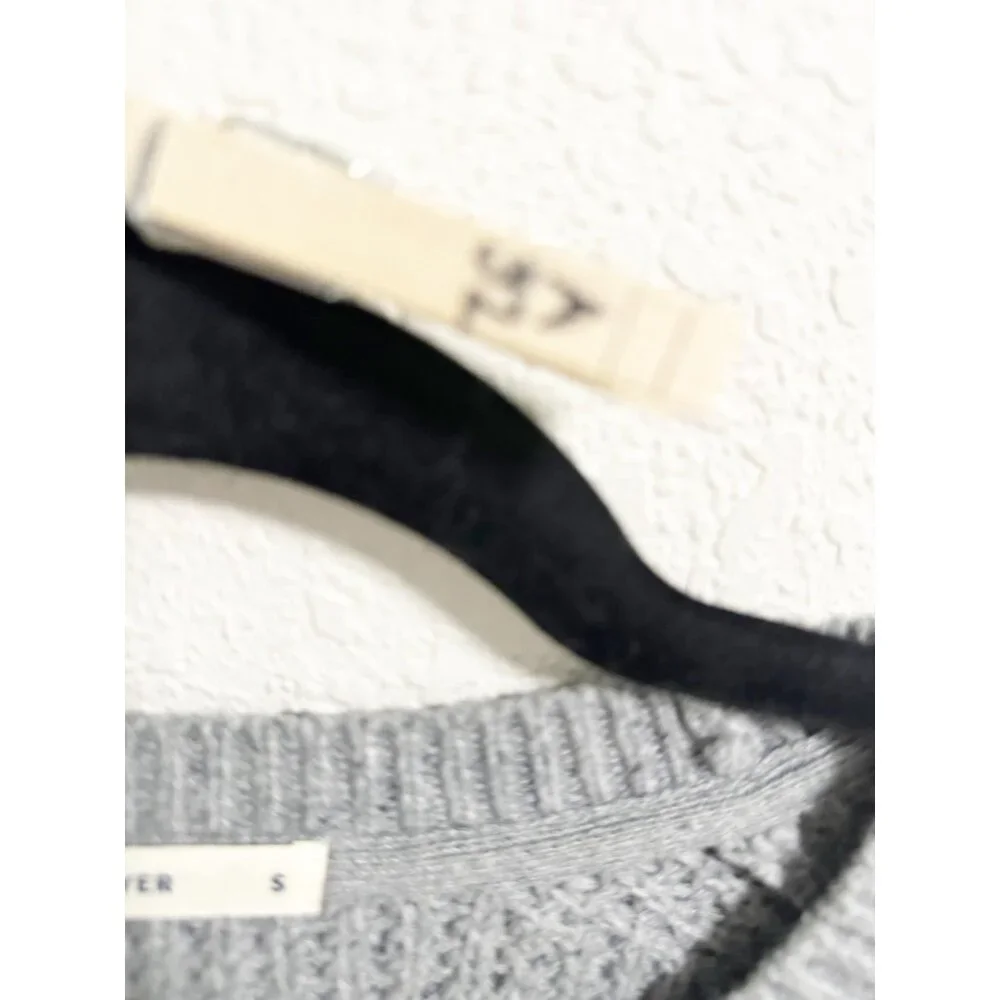 Marine Layer Womens Delaney Pullover Sweater Wool Blend Mid Heather Grey Small